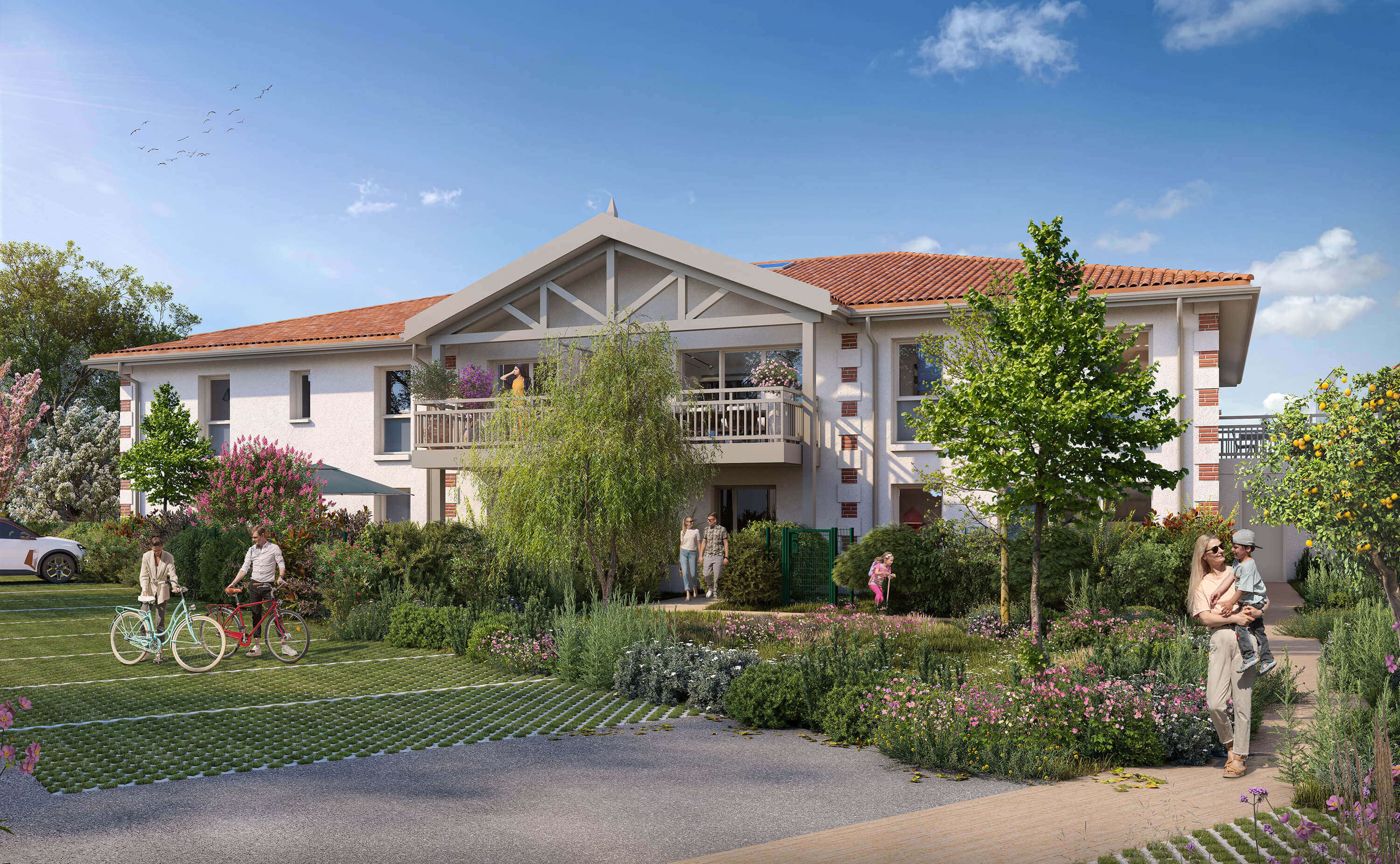 3D vue résidence Villas Plume