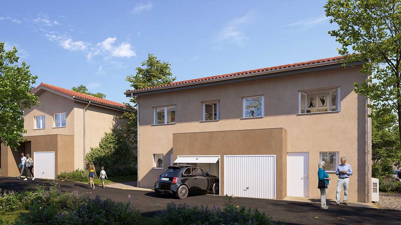 3D d'une façade de la résidence Les Villas Seyssia