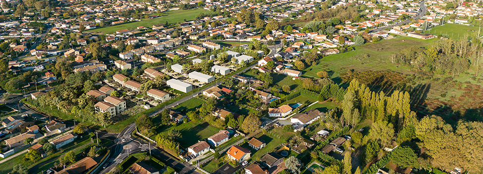 Perspective aérienne de la résidence Capdau